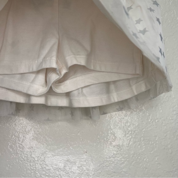 JUMPING BEANS NWT Girls Size 2T White with Silver Stars Tulle Skirt with Shorts - Picture 6 of 10